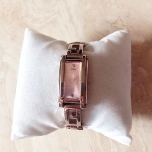 Guess Watch with Diamond - Pink and Silver